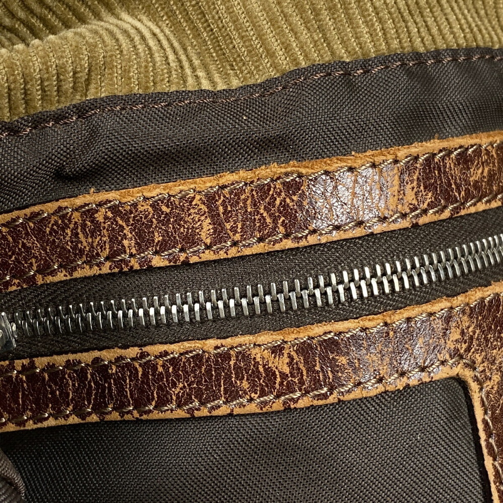 FENDI Mamma Baguette Zucca Shoulder Bag Brown Corduroy - Picture 6 of 7